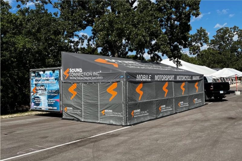 Sound Connection mobile motorsport vendor trailer awning