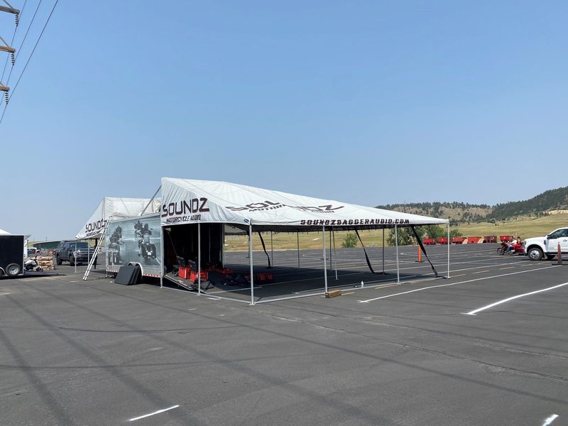 Soundz Motorcycle Audio vendor trailer awning by DMP